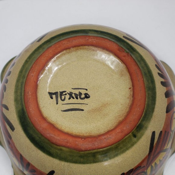 Vintage MexicoLarge Wavy Talavera Pottery Bowl As-Is - Picture 5 of 6